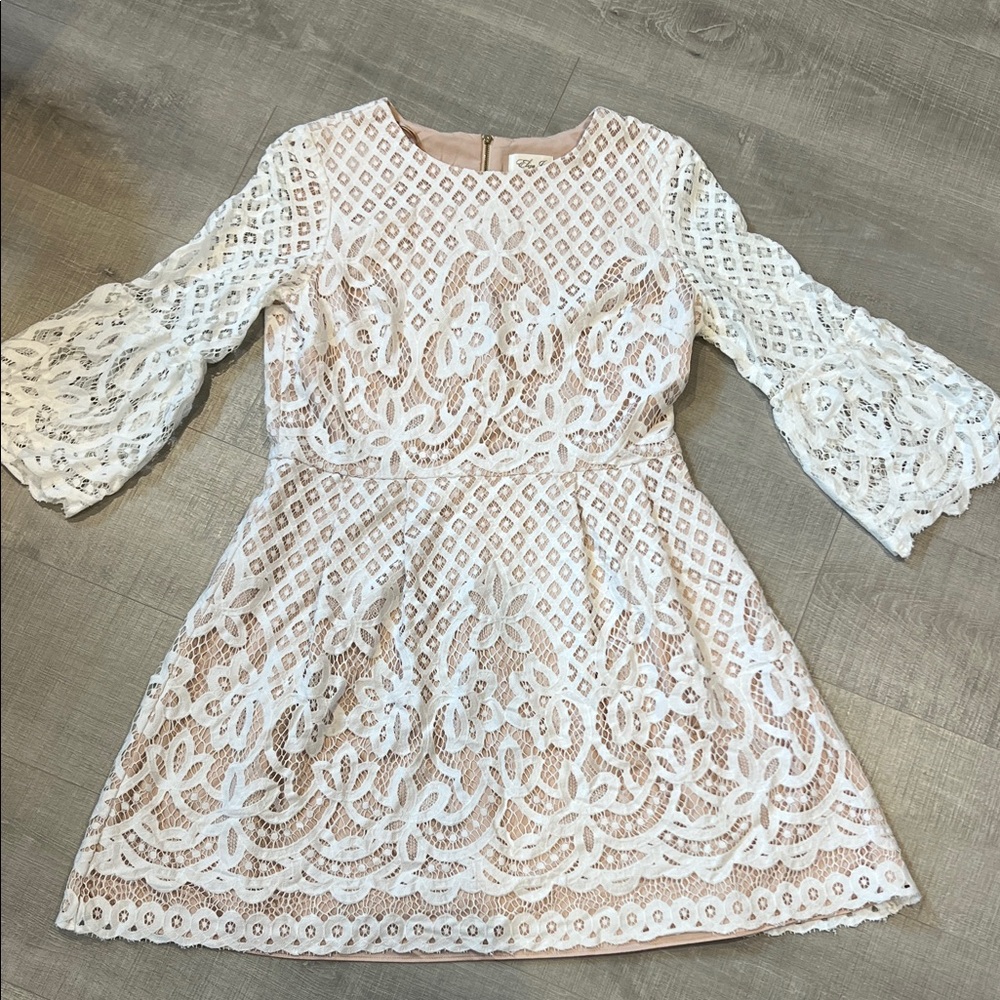 Eliza J White Lace Dress